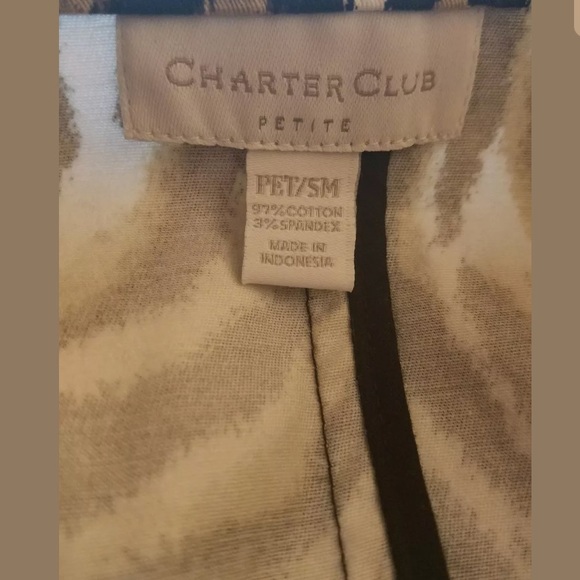 Charter Club Animal Print Jacket Blazer Small SP - Picture 3 of 7